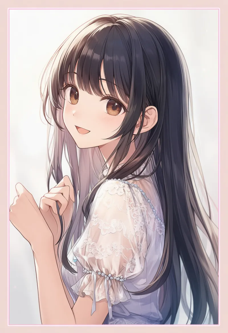 透け感のある袖のAIイラスト|デート用コーデのプロンプト紹介