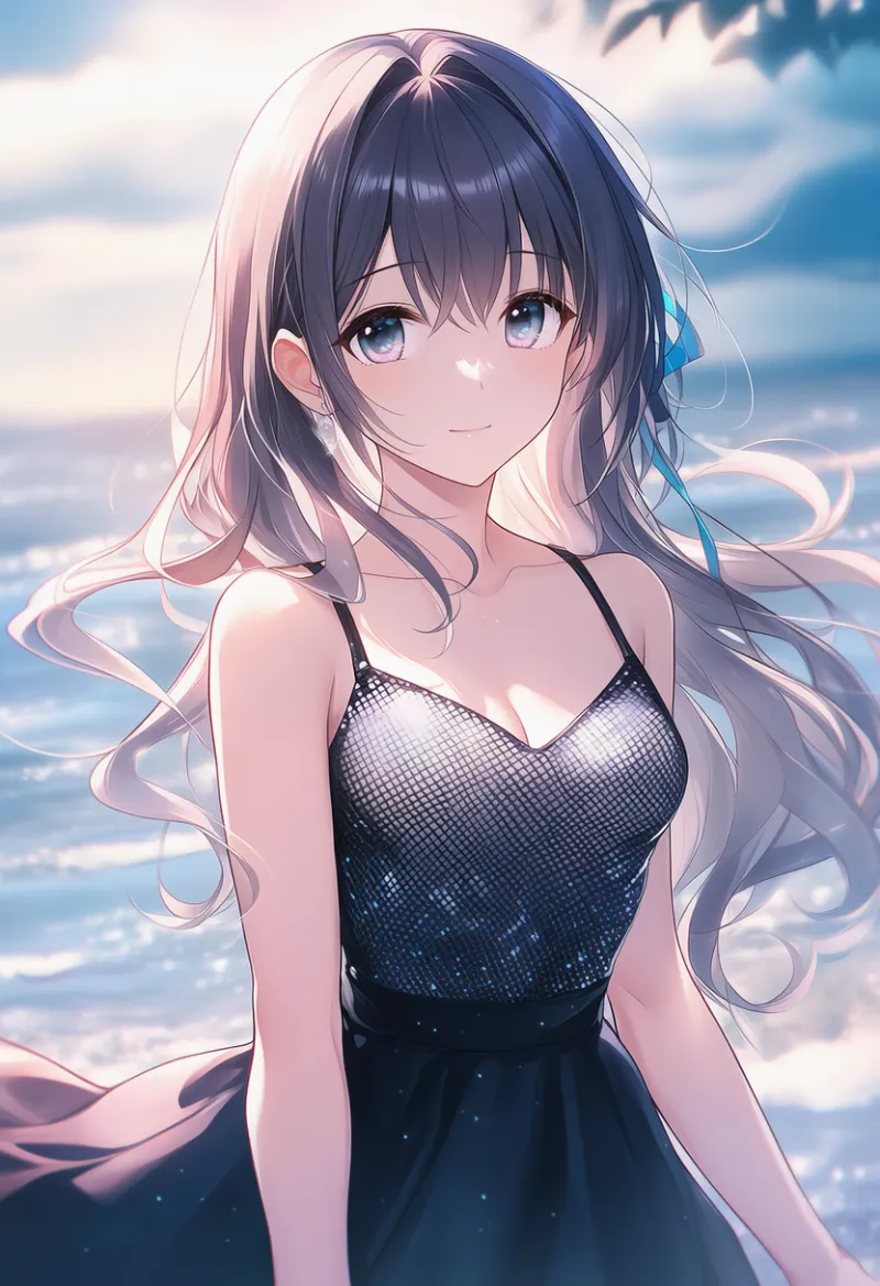 スパンコールのAIイラスト（豪華な服用）｜プロンプト紹介