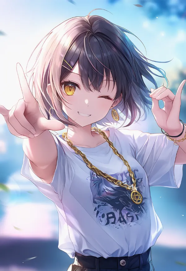 シャカサインのAIイラスト|プロンプト紹介(ヒップホップファッション)