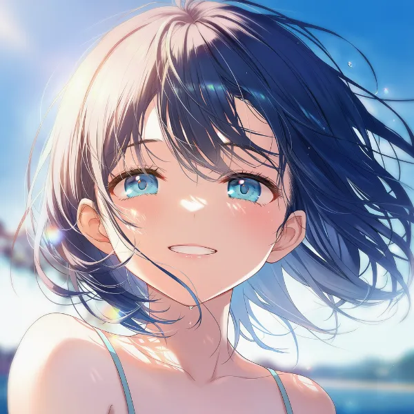 艶のある唇を再現したAIイラスト作例