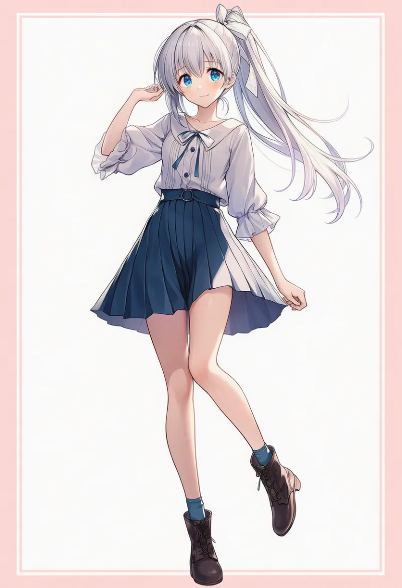 ショートソックスとアンクルブーツのAIイラスト|デート用コーデのプロンプト紹介