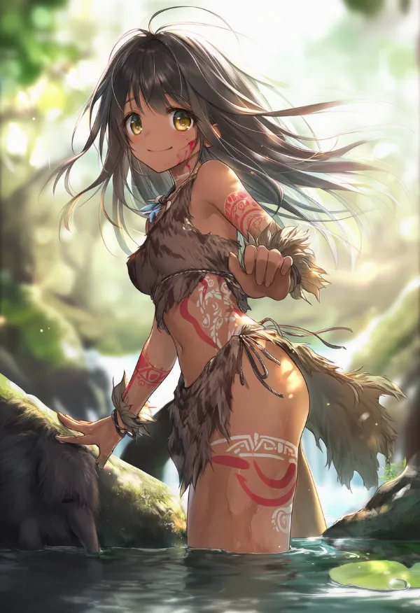 横結びの腰布のAIイラスト｜プロンプト紹介