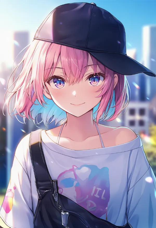 帽子を横向きに被るAIイラスト|プロンプト紹介(ヒップホップファッション)