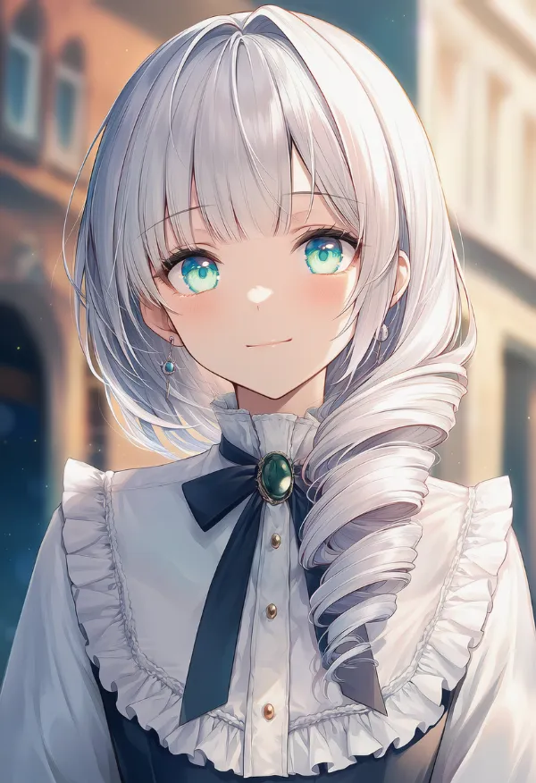 シングルドリル（お嬢様ヘア）のAIイラスト｜プロンプト紹介
