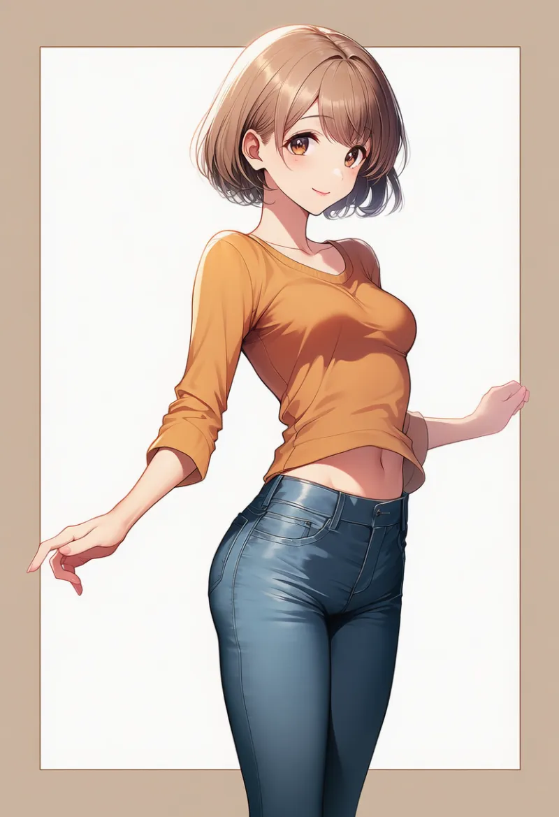 スキニージーンズ|女子大生ファッションのプロンプト紹介