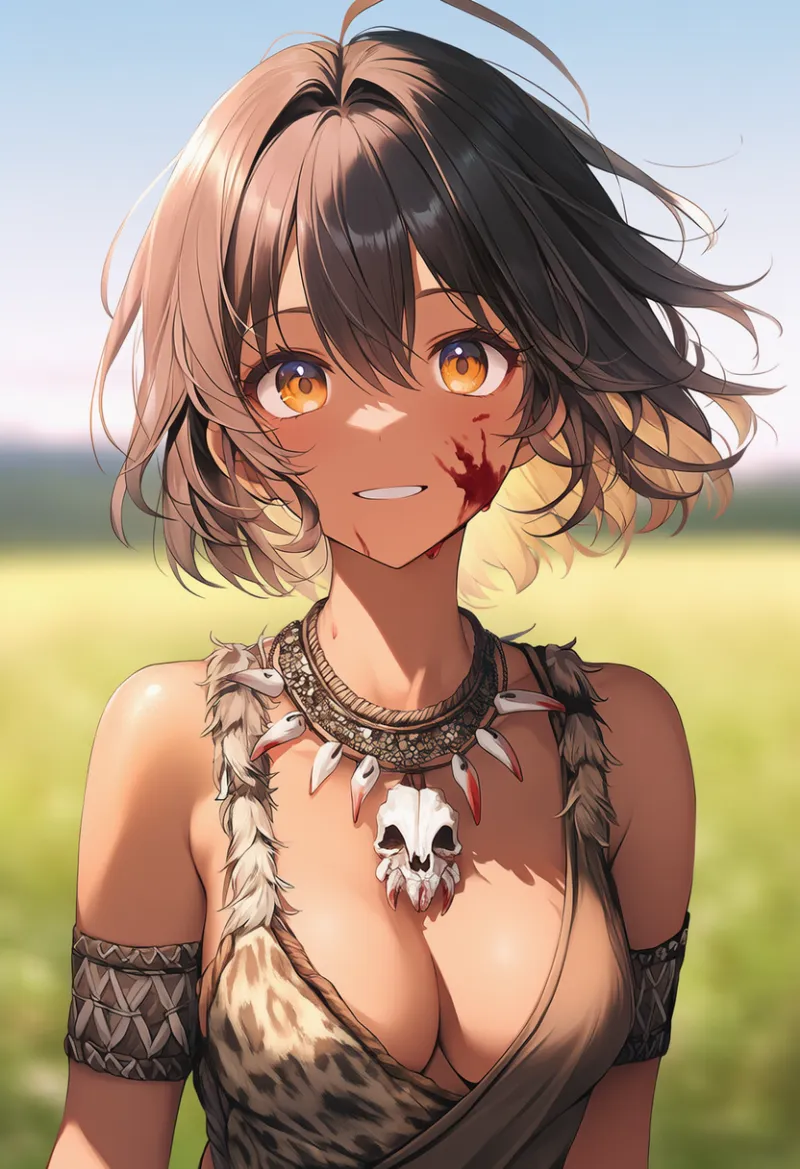 頭蓋骨のネックレスのAIイラスト｜プロンプト紹介