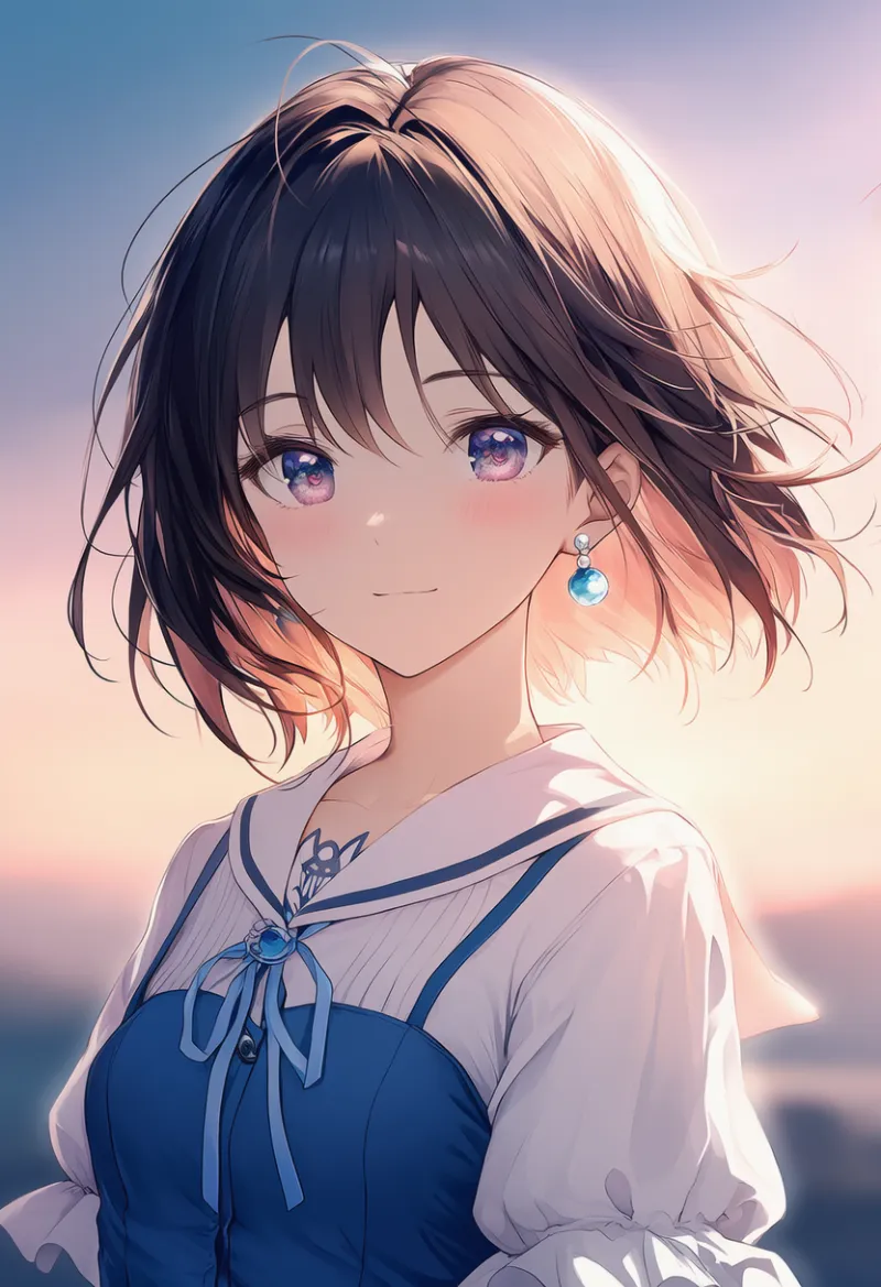 球体のイヤリングのAIイラスト（豪華な服用）｜プロンプト紹介