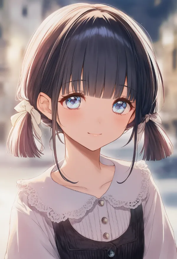 別れた毛先（お嬢様ヘア）のAIイラスト｜プロンプト紹介
