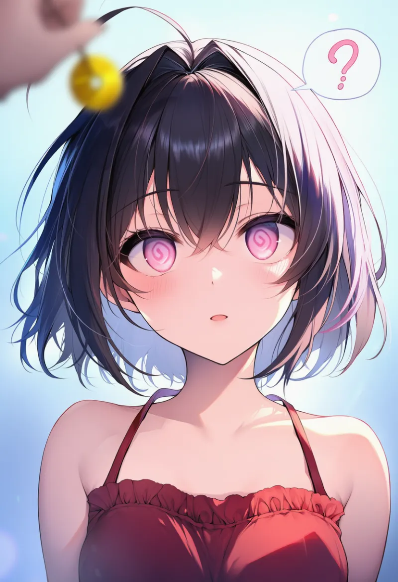 ？マーク（疑問符）のAIイラスト（催眠シーン）