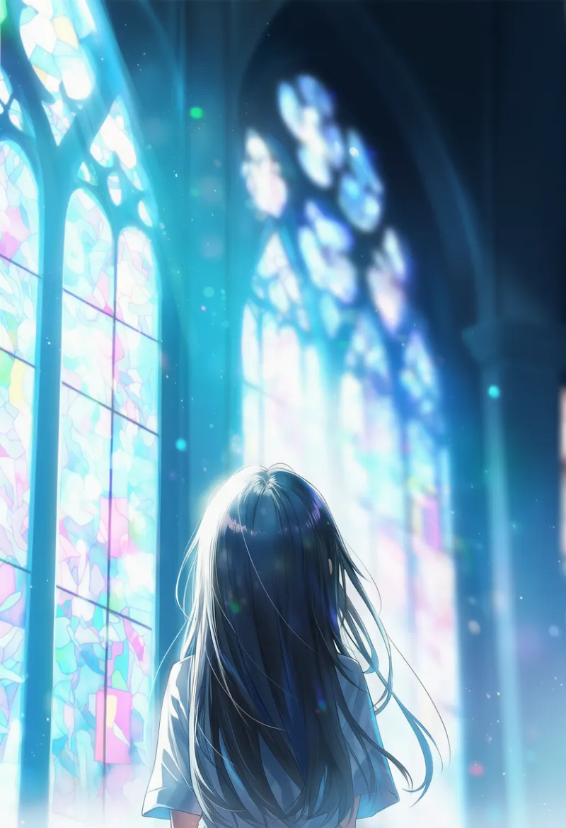 ステンドグラス窓のAIイラスト