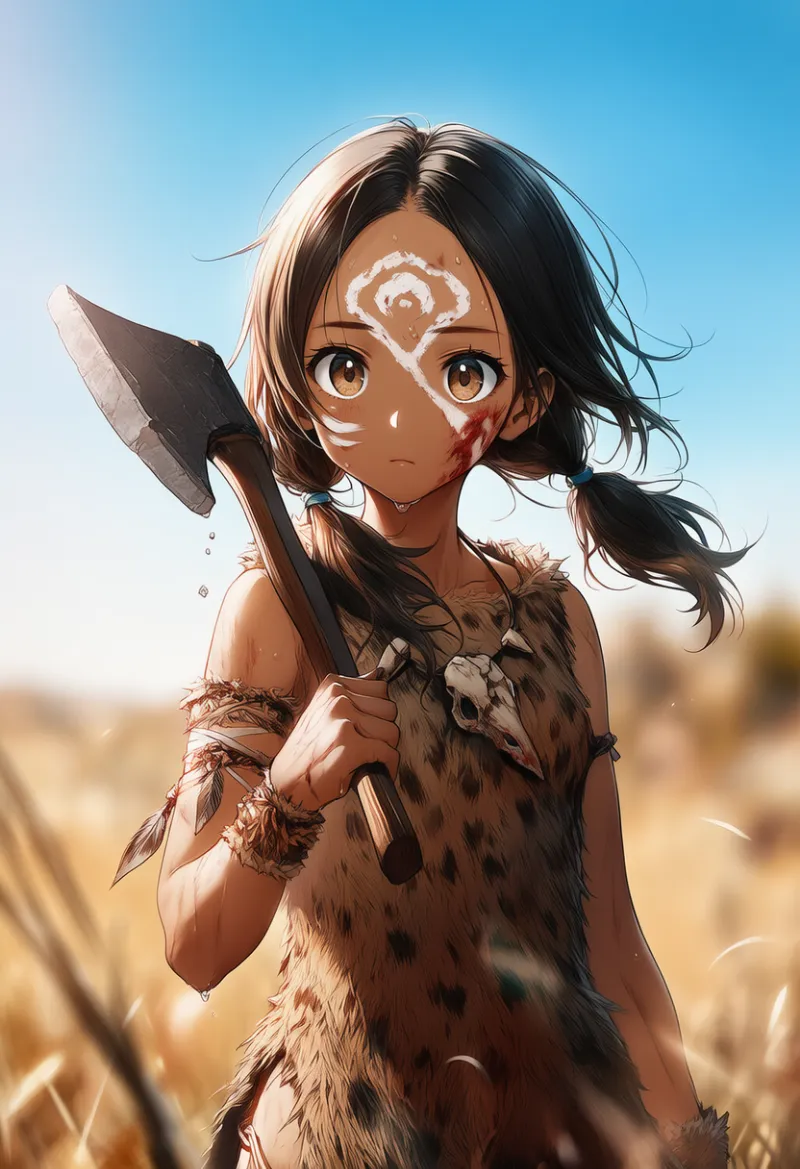 石の斧のAIイラスト｜プロンプト紹介