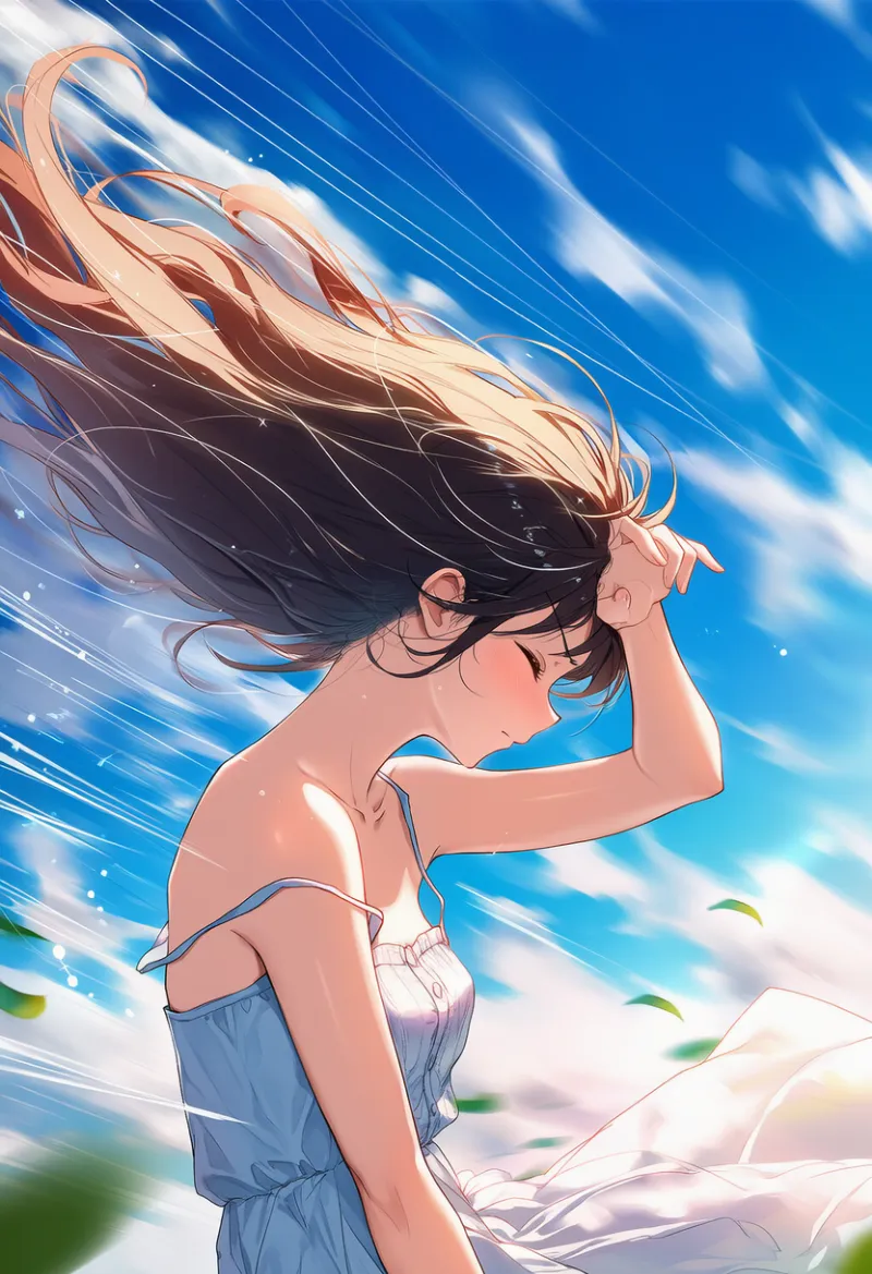 強風を再現するプロンプト紹介｜AIイラスト