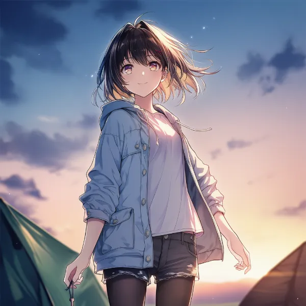 夏の夜明けのAIイラスト｜プロンプト紹介：summer, dawn