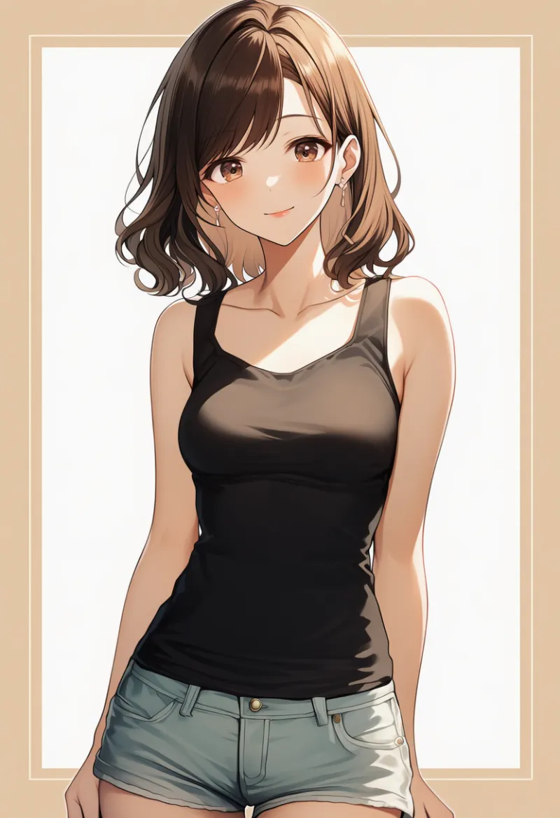 タンクトップ|女子大生ファッションのプロンプト紹介