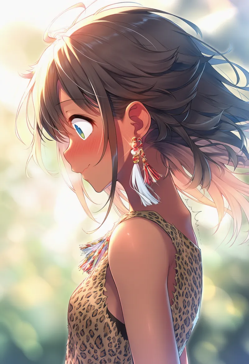 房飾りのイヤリングのAIイラスト｜プロンプト紹介