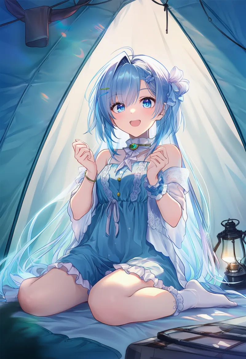 テントの内装のAIイラスト｜プロンプト紹介