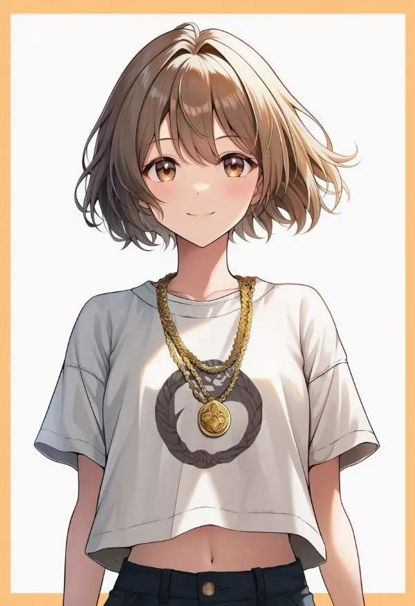 太いゴールドネックレスを再現したAIイラスト|プロンプト紹介