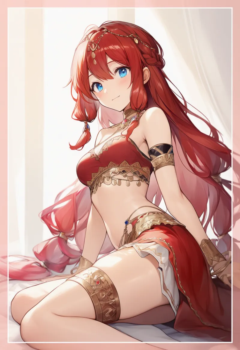 太もも飾りのAIイラスト（アラビア衣装）｜プロンプト紹介