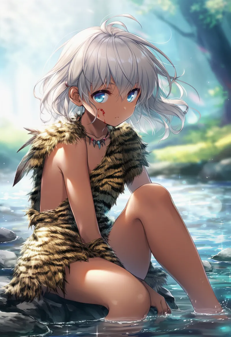 虎の毛皮の服のAIイラスト｜プロンプト紹介