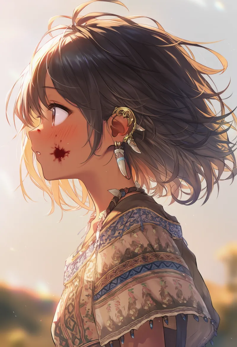 牙・歯のイヤリングのAIイラスト｜プロンプト紹介