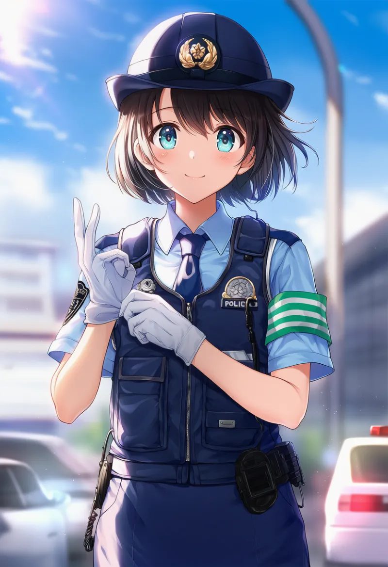 交通警官のAIイラスト｜プロンプト紹介：traffic officer
