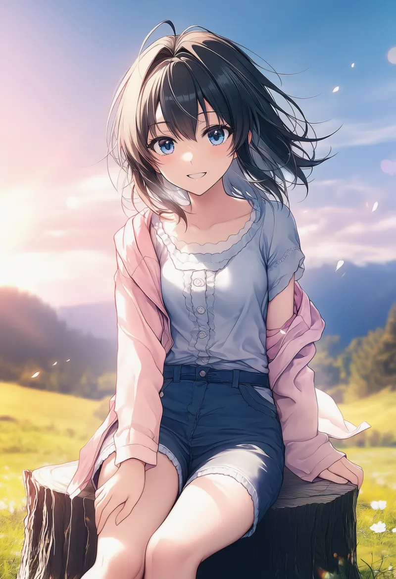 切り株のAIイラスト｜プロンプト紹介