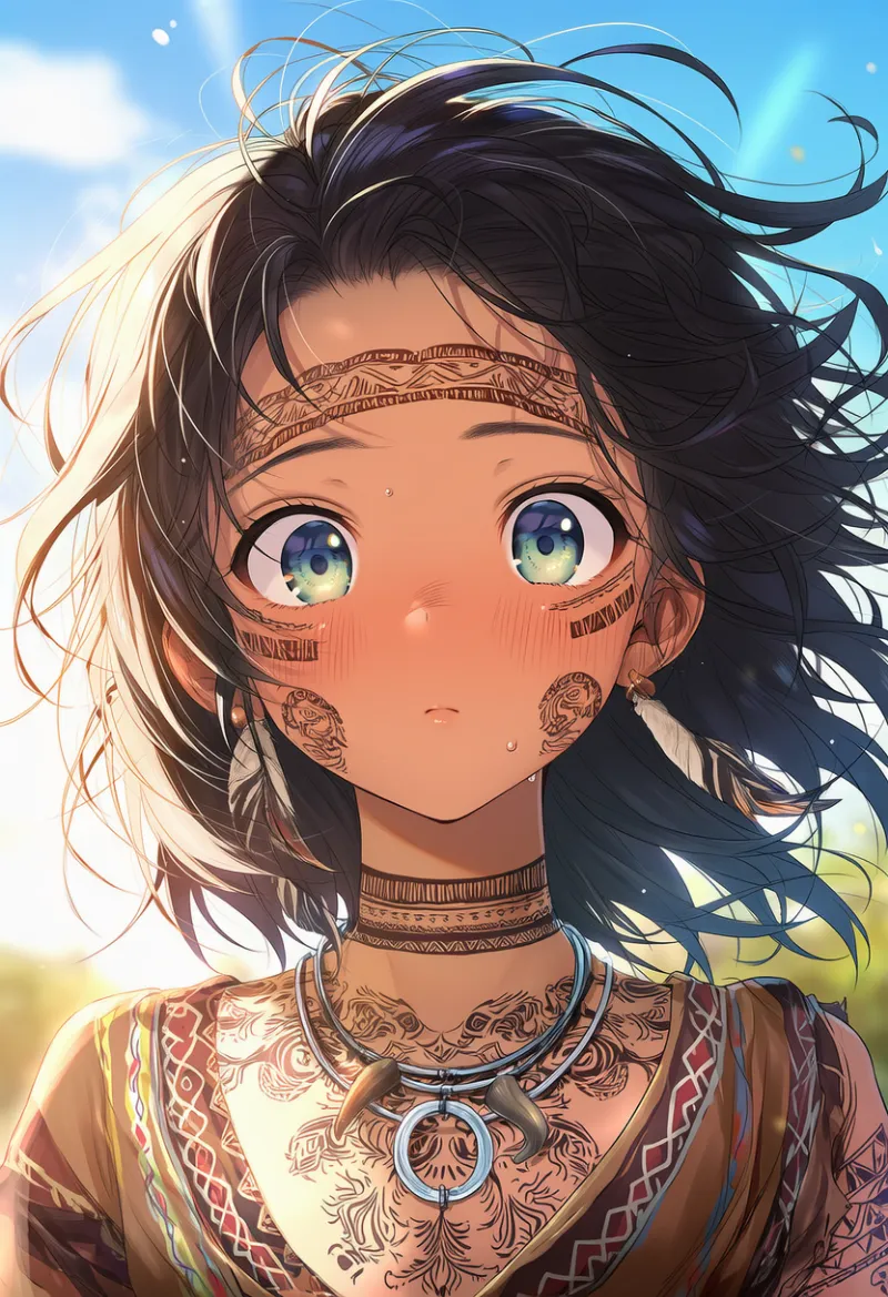 部族タトゥーのAIイラスト｜プロンプト紹介