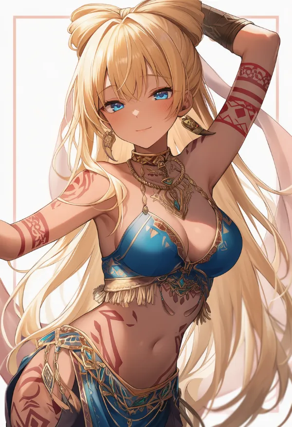 トライバルタトゥーのAIイラスト｜プロンプト紹介