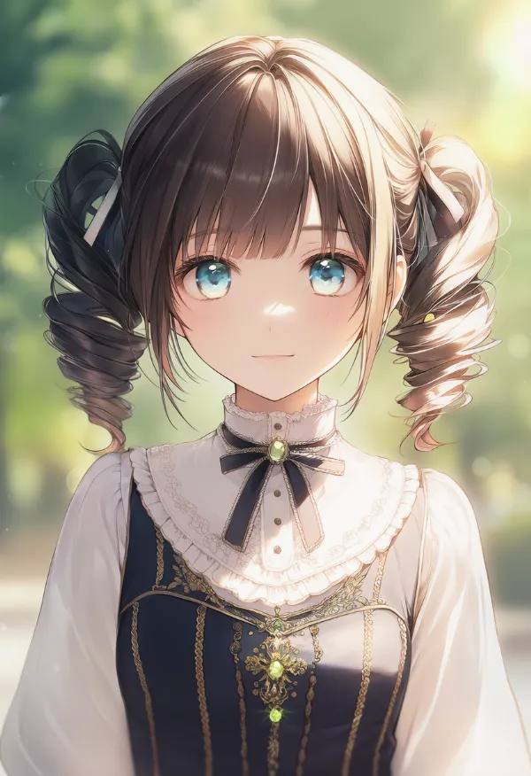 ツインドリル（お嬢様ヘア）のAIイラスト｜プロンプト紹介