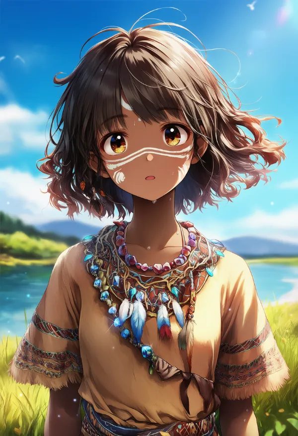 ボサボサの髪のAIイラスト｜プロンプト：unkempt hair