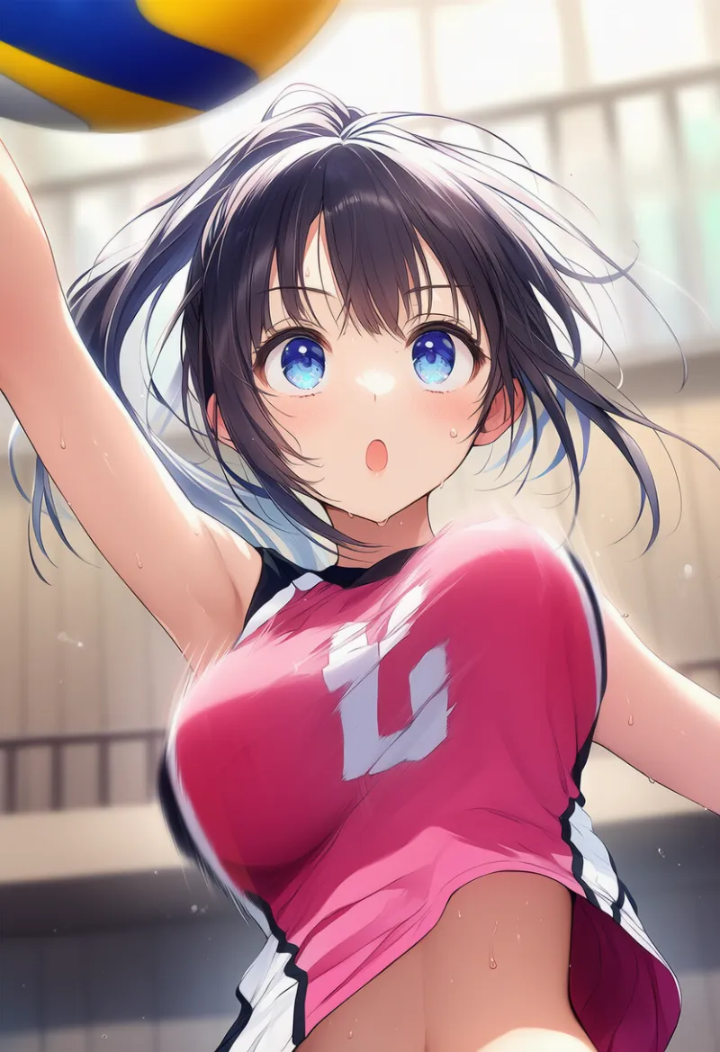 シャツが捲れ上がる状態を再現したAIイラスト｜プロンプト紹介：upshirt