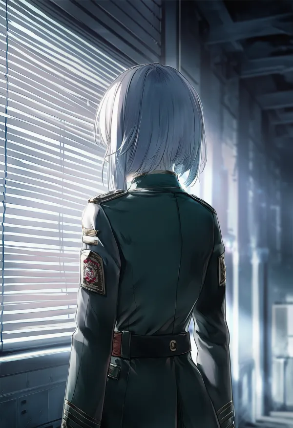 ブラインドの前のプロンプト:military base, venetian blinds|軍事施設のAIイラスト