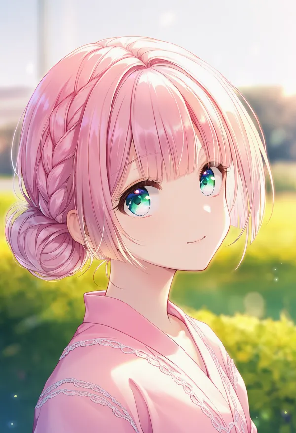 シニヨン（お嬢様ヘア）のAIイラスト｜プロンプト紹介