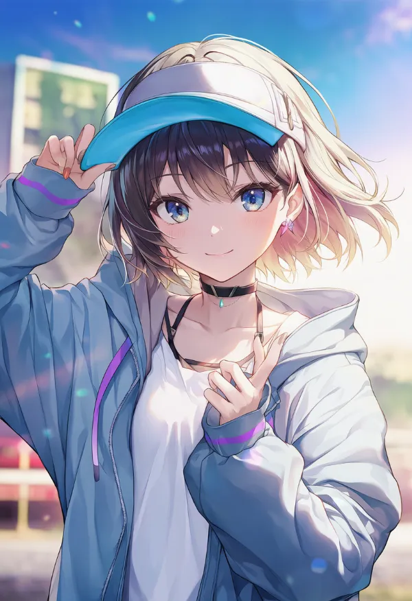 バイザー付きキャップのAIイラスト|プロンプト紹介(ヒップホップファッション)