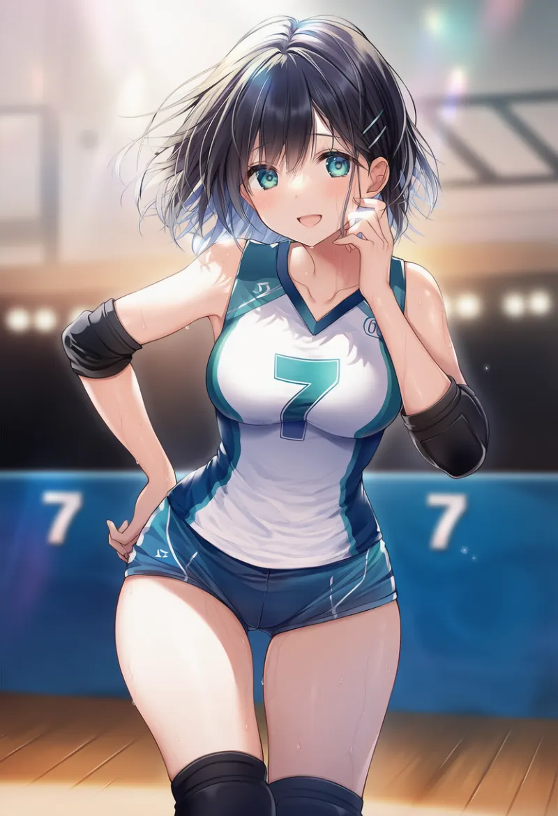 番号入りのバレーボールユニフォームのAIイラスト｜プロンプト紹介