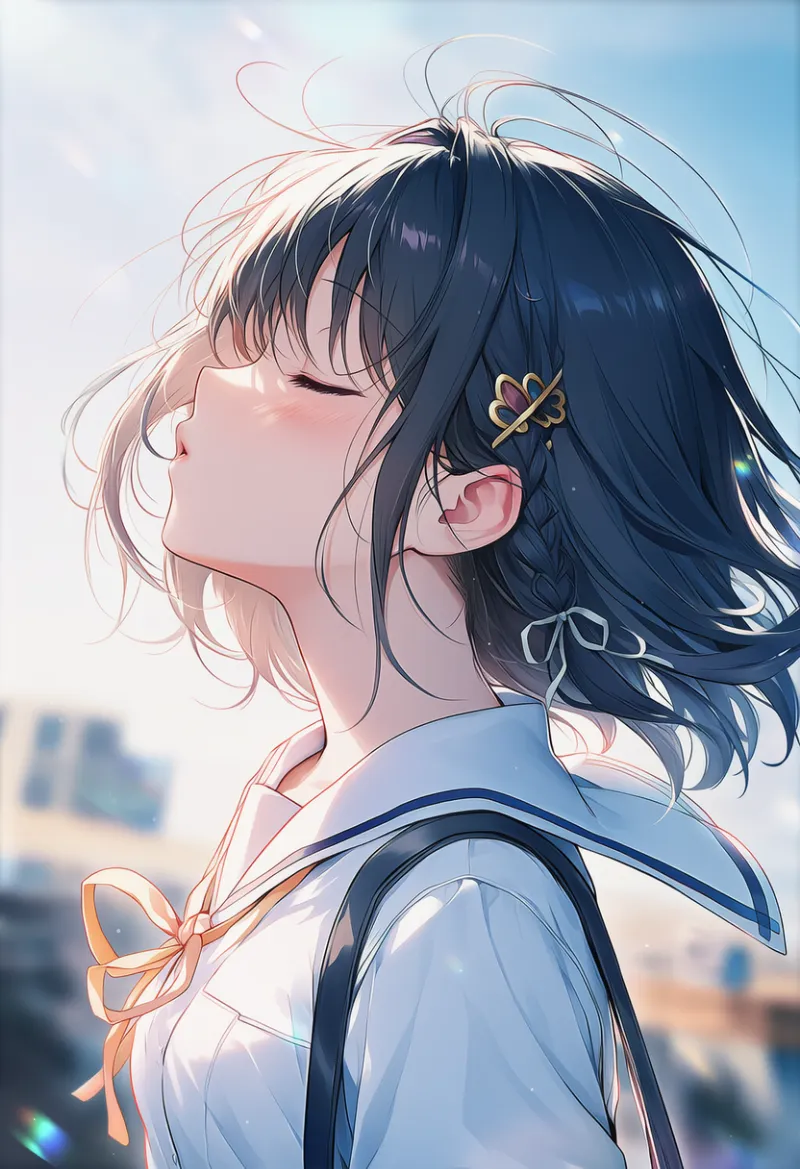 キス待ちのAIイラスト|プロンプト紹介:waiting for kiss