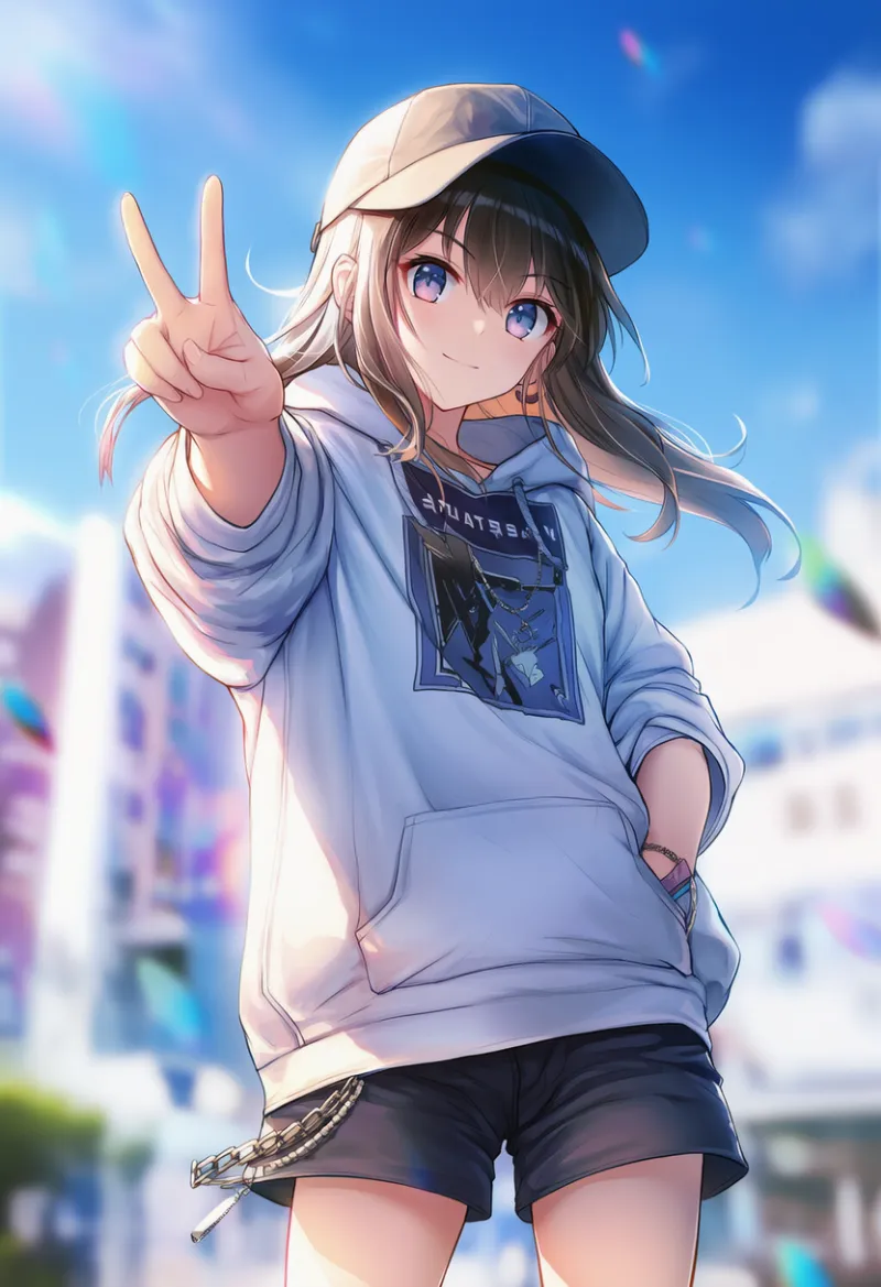 ウォレットチェーンのAIイラスト|プロンプト紹介(ヒップホップファッション)