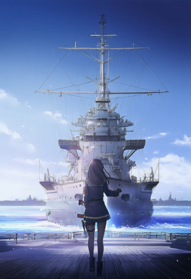 戦艦のプロンプト:warship|AIイラスト