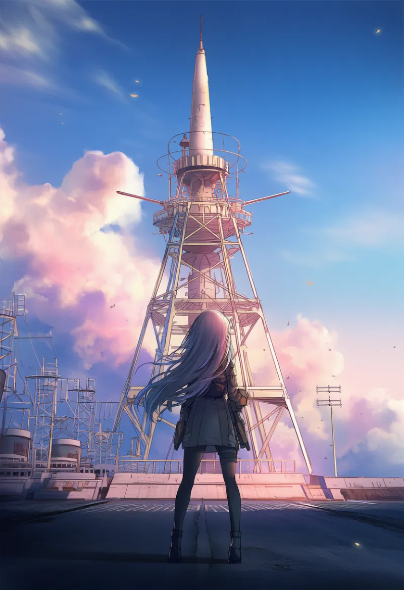 監視塔のプロンプト:watchtower, military base|軍事施設のAIイラスト