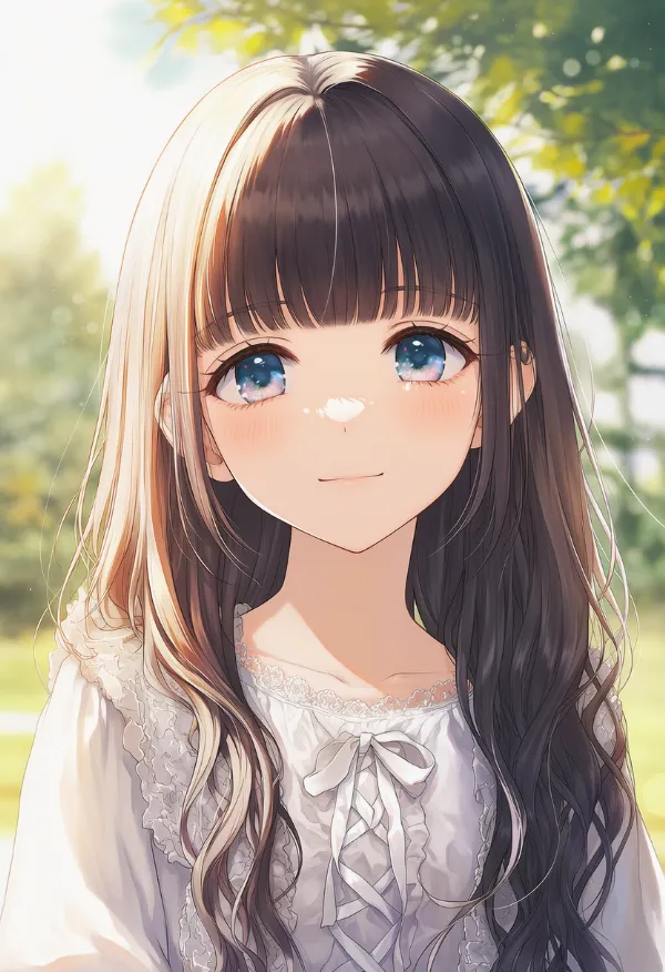 毛先がウェーブ状（お嬢様ヘア）のAIイラスト｜プロンプト紹介
