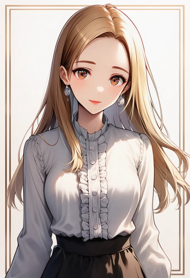 ブラウス(センターフリル)|女子大生ファッションのプロンプト紹介