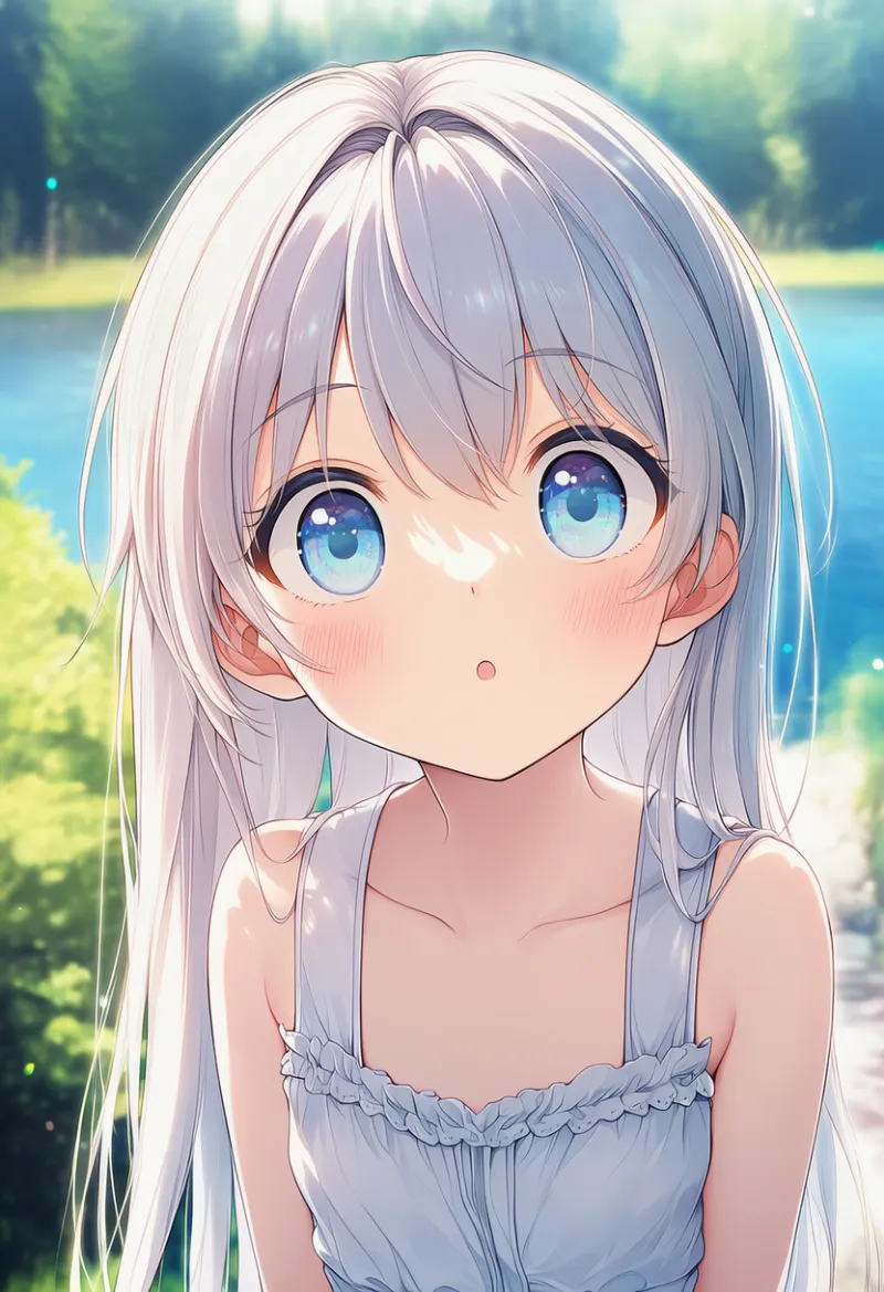 きょとん顔|幼い少女の表情プロンプト