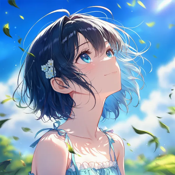 葉っぱが舞うAIイラスト