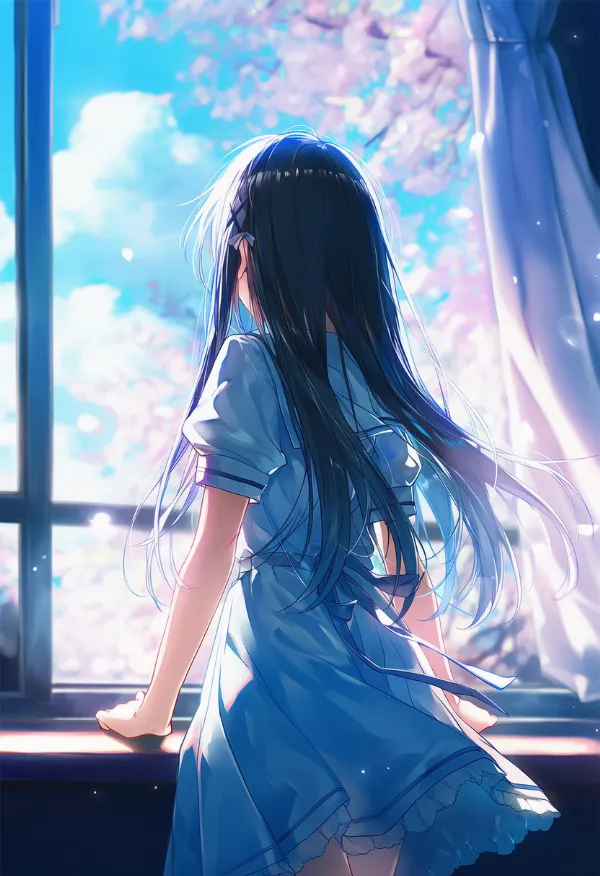 窓枠のAIイラスト