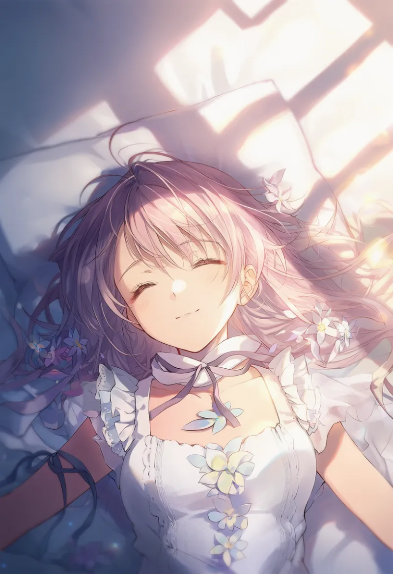 窓枠やブラインドによる影のAIイラスト