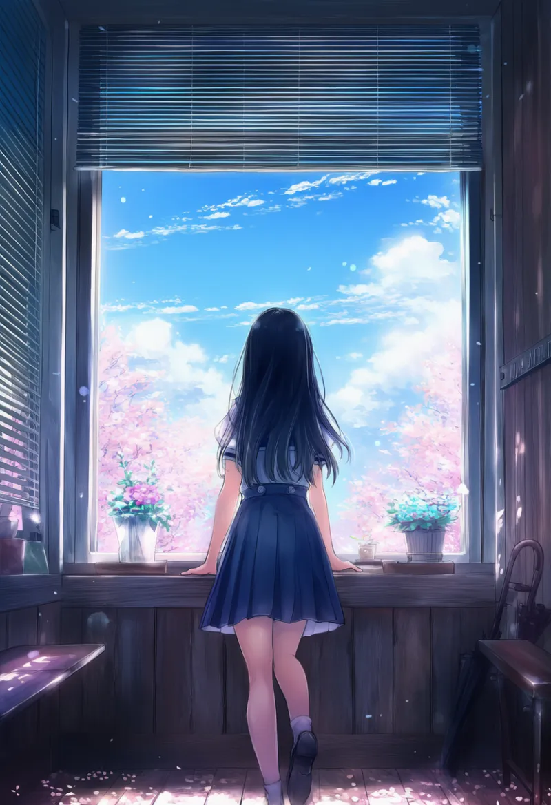 窓のシャッターのAIイラスト