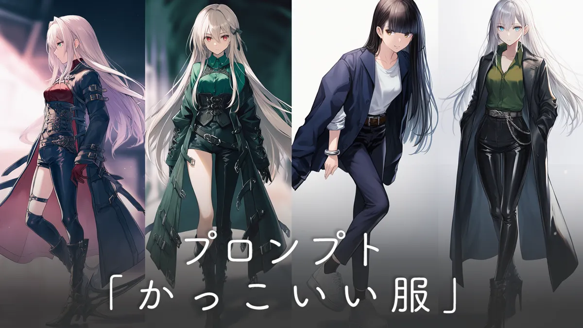 かっこいい服のプロンプト集と作り方解説【AIイラスト】