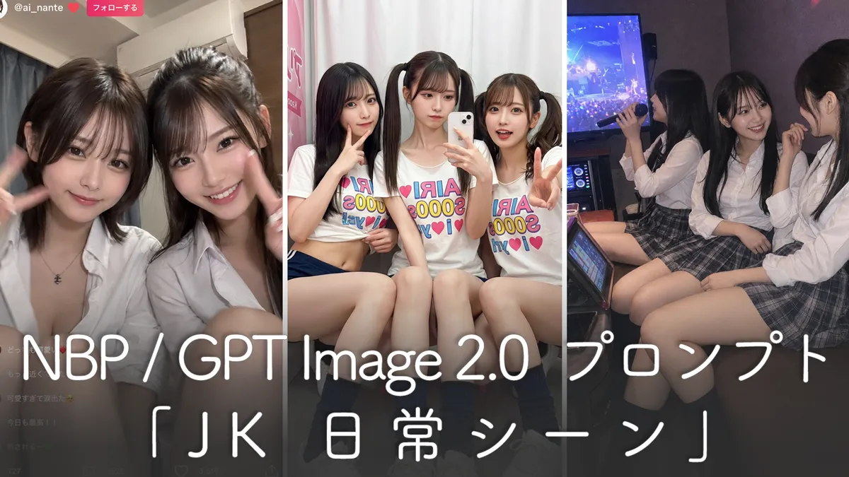 AI女子高生の日常シーンのプロンプト集【Nano Banana/GPT Image】