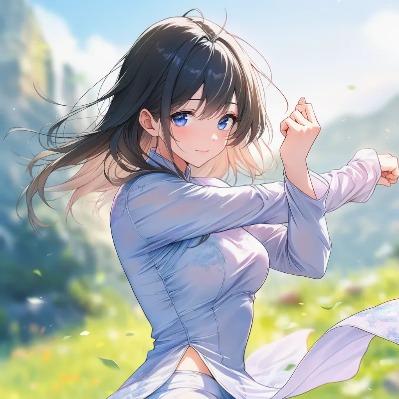 服の皺が目立つアオザイのAIイラスト｜プロンプト紹介