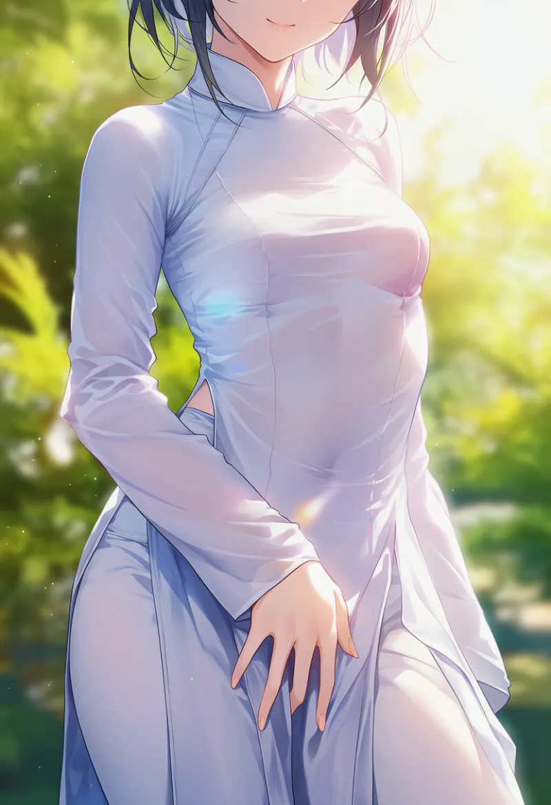 アオザイ（ベトナム民族衣装）のAIイラスト｜プロンプト紹介：ao dai clothes, vietnamese clothes